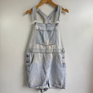 Cotton On Denim Shortalls Light Wash Vintage 90s Style Overalls Size 4